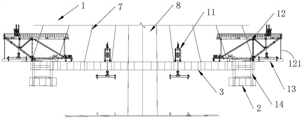 Large-span cable-stayed bridge girder erection method