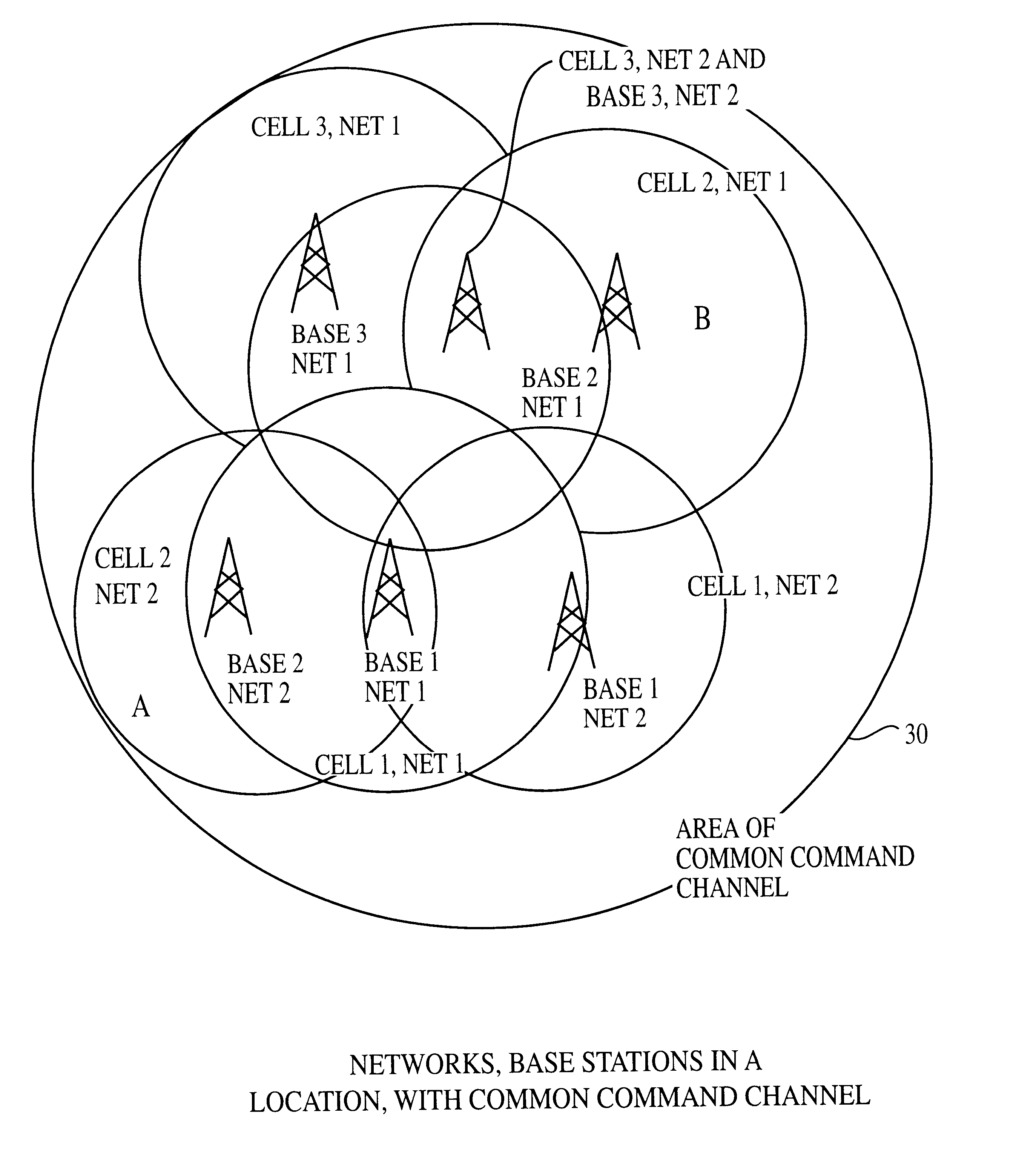 Wireless telecommunications system and method of operation providing users' carrier selection in overlapping hetergenous networks
