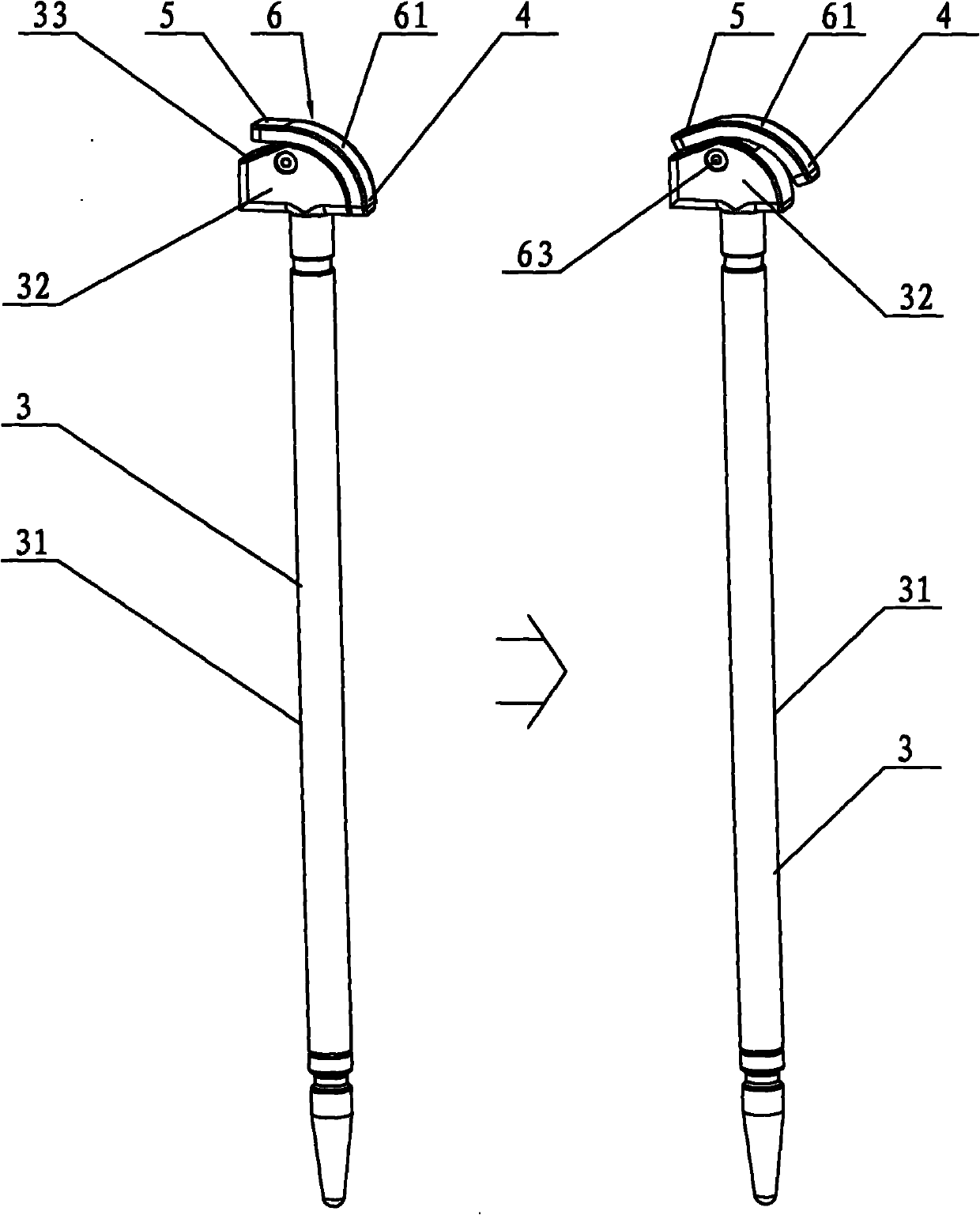 Locking structure of detachable device and portable mobile terminal