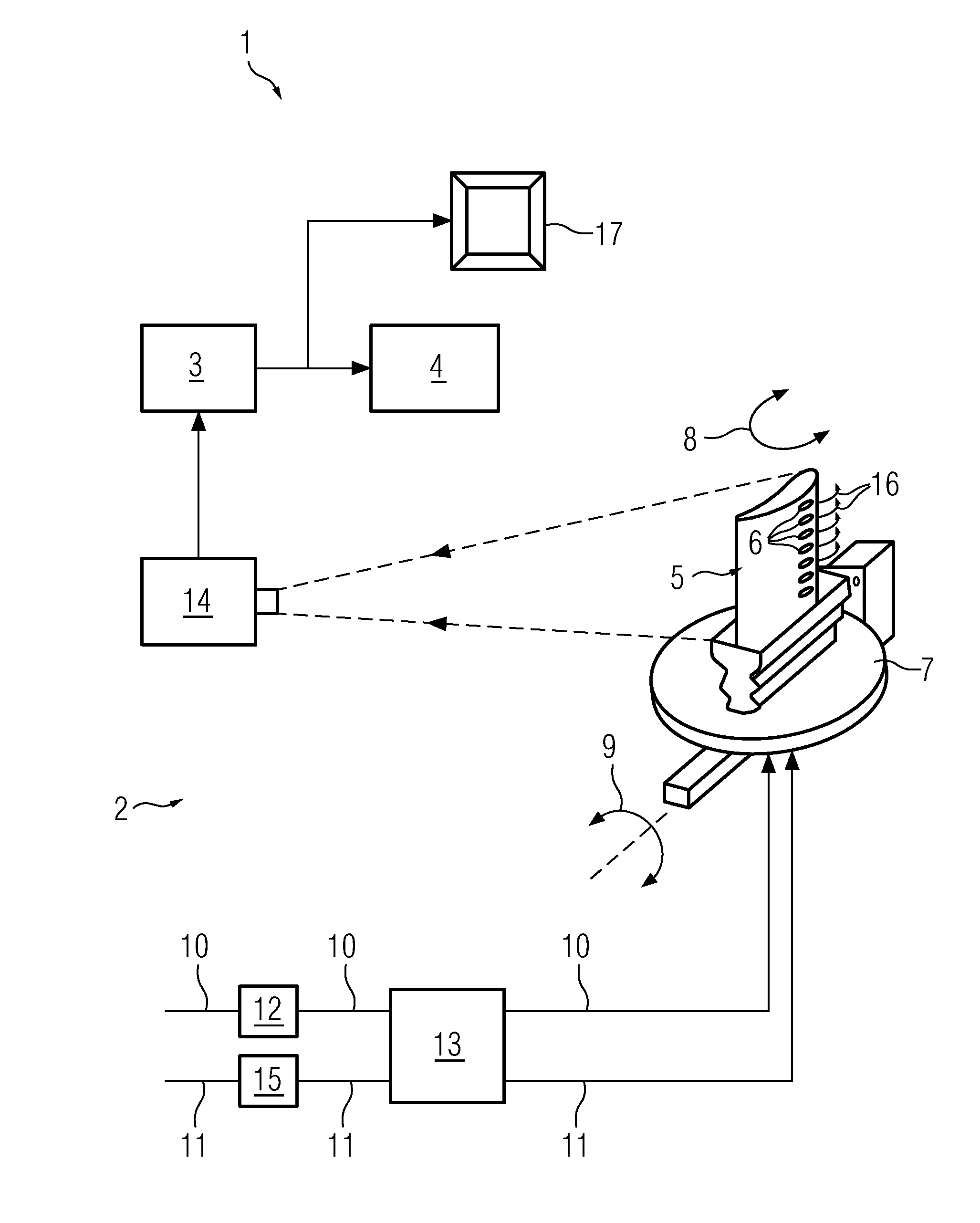 Apparatus and method for automatic inspection of through-holes of a component