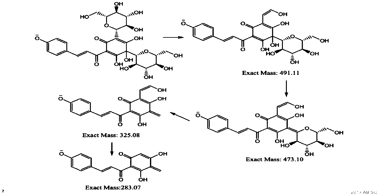 A kind of detection method of hydroxysafflower yellow a metabolite product