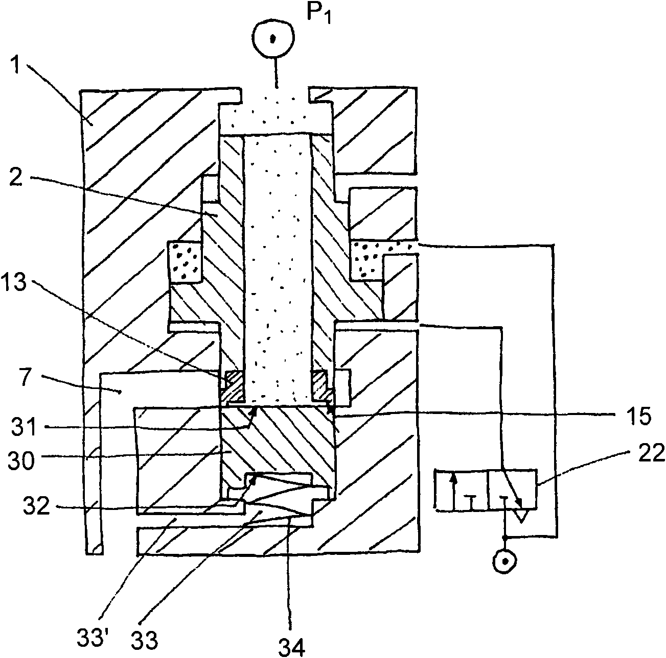 Air-controlled valve