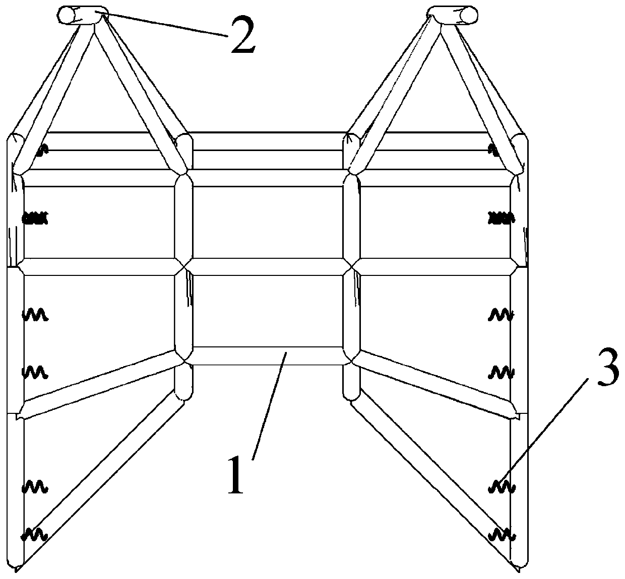 A kind of transfer channel for aquaculture fish that connects circular floating net cages