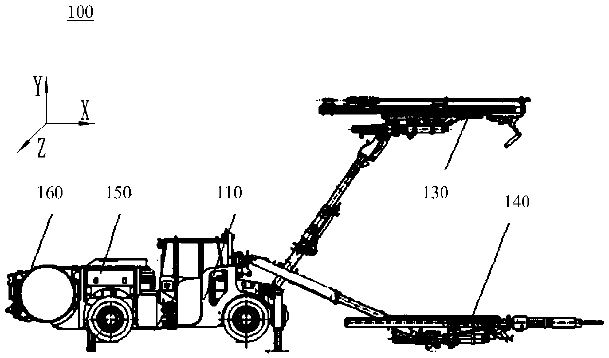 Drill splitting trolley for tunnel excavation