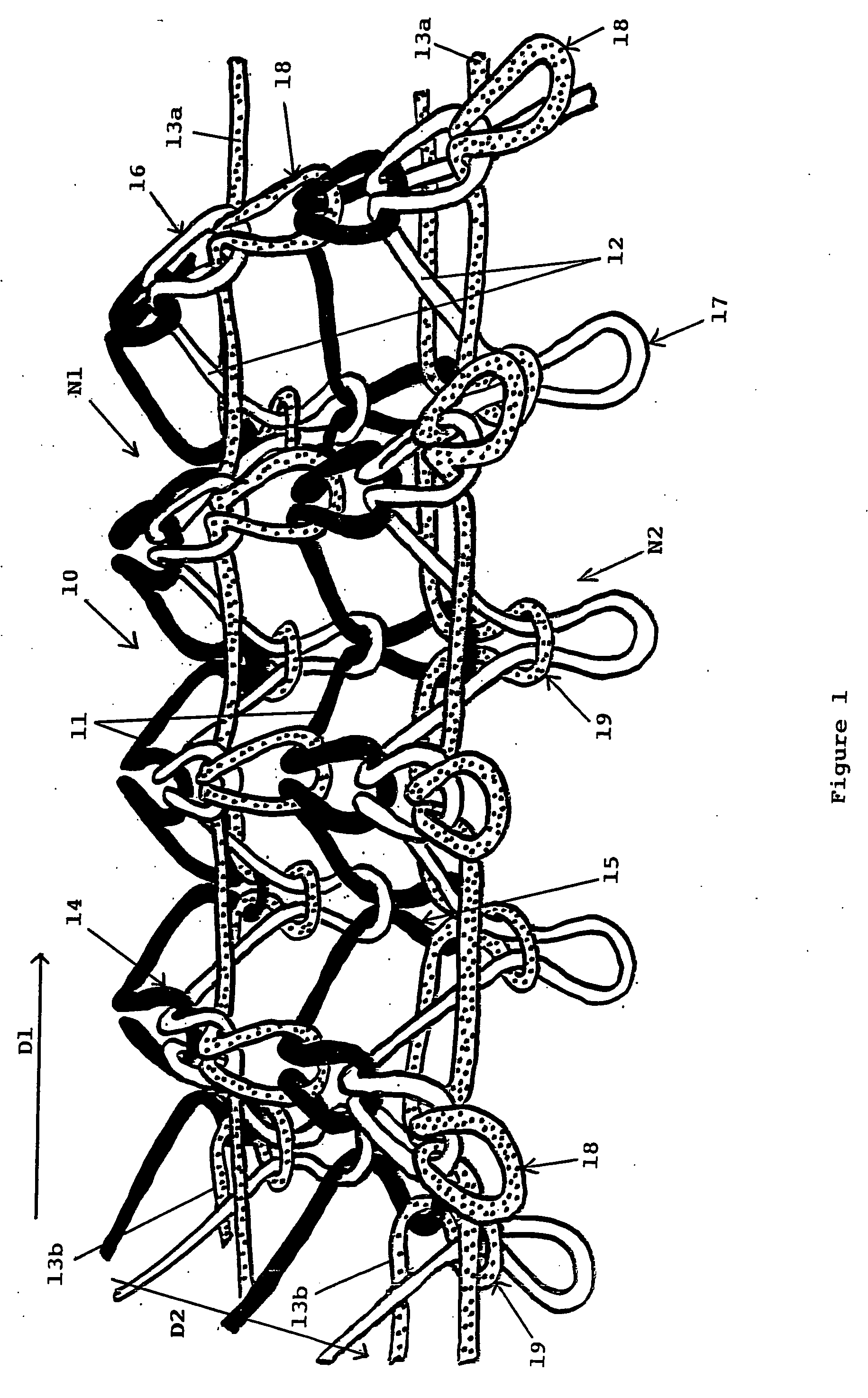 Thermoelectric structure and use of the thermoelectric structure to form a textile structure