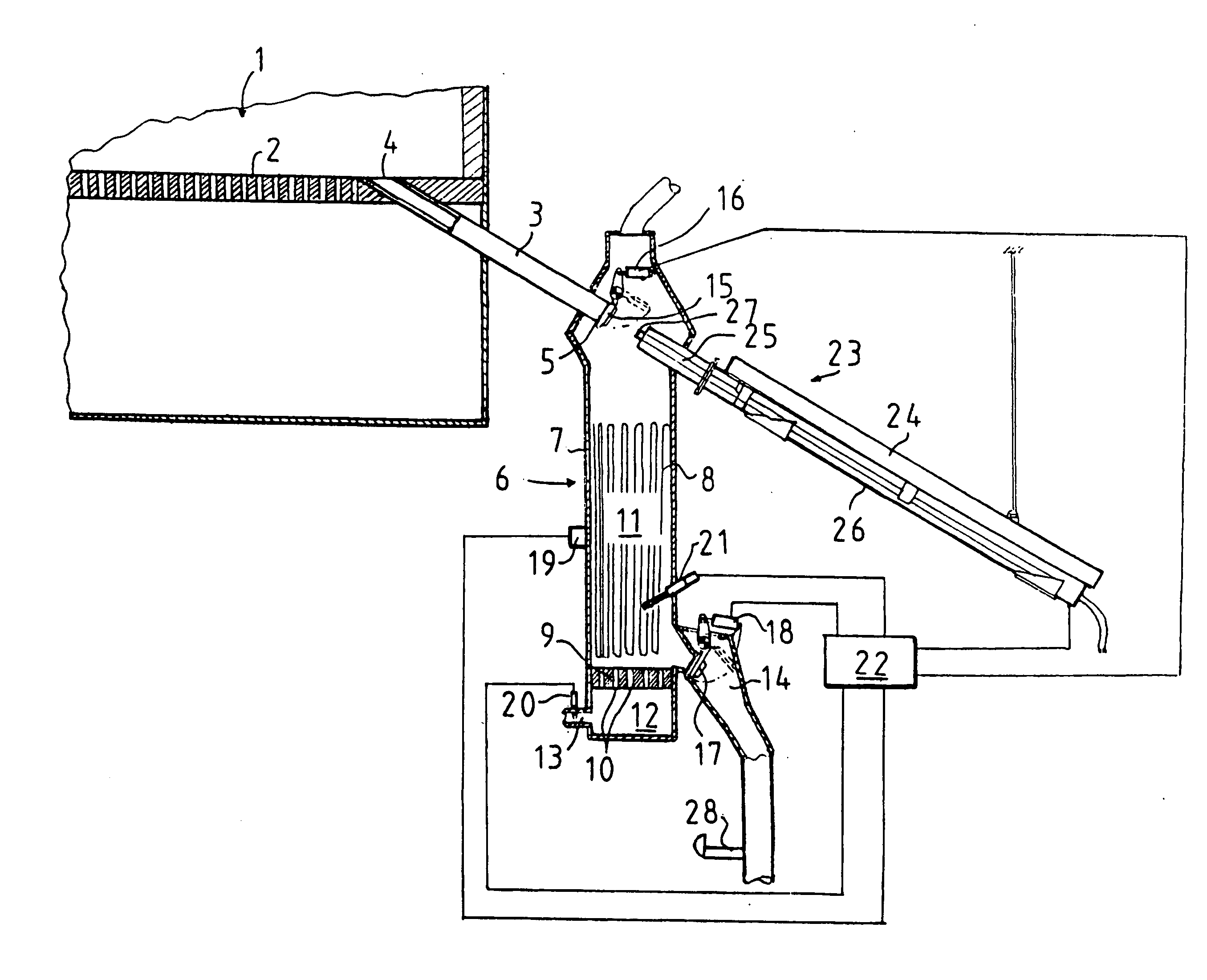 Method And Apparatus For Cooling A Material To Be Removed From The Grate Of A Fluidized Bed Furnace