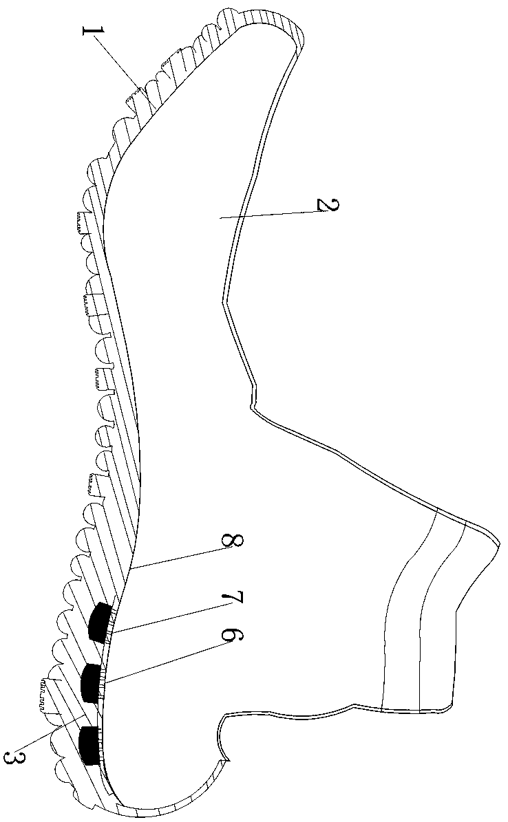 High-elasticity barefoot shoe