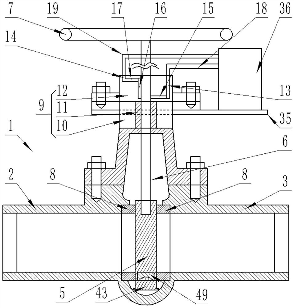 A high-voltage power station gate valve