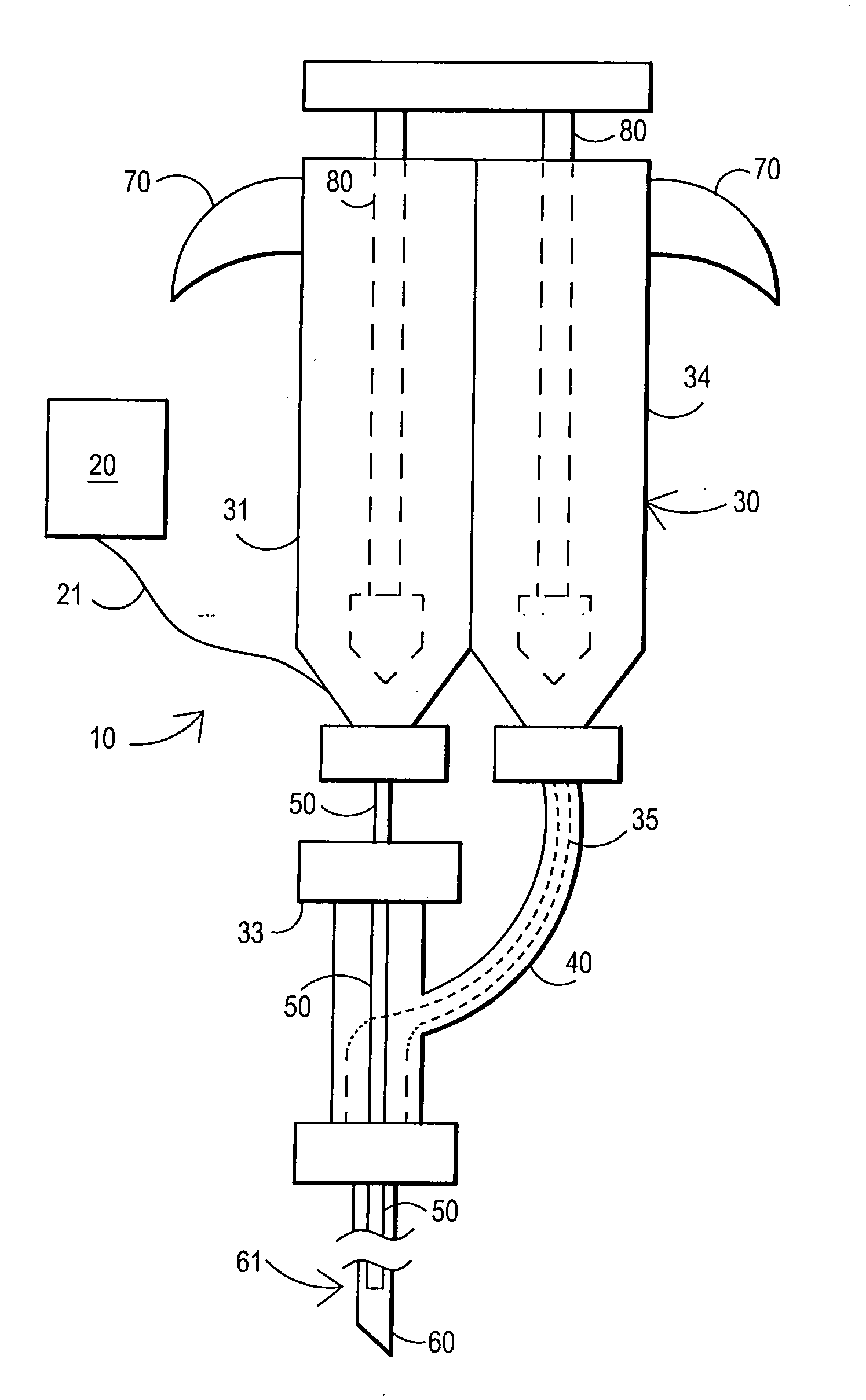 Fibrin sealant delivery device including pressure monitoring, and method and kits thereof