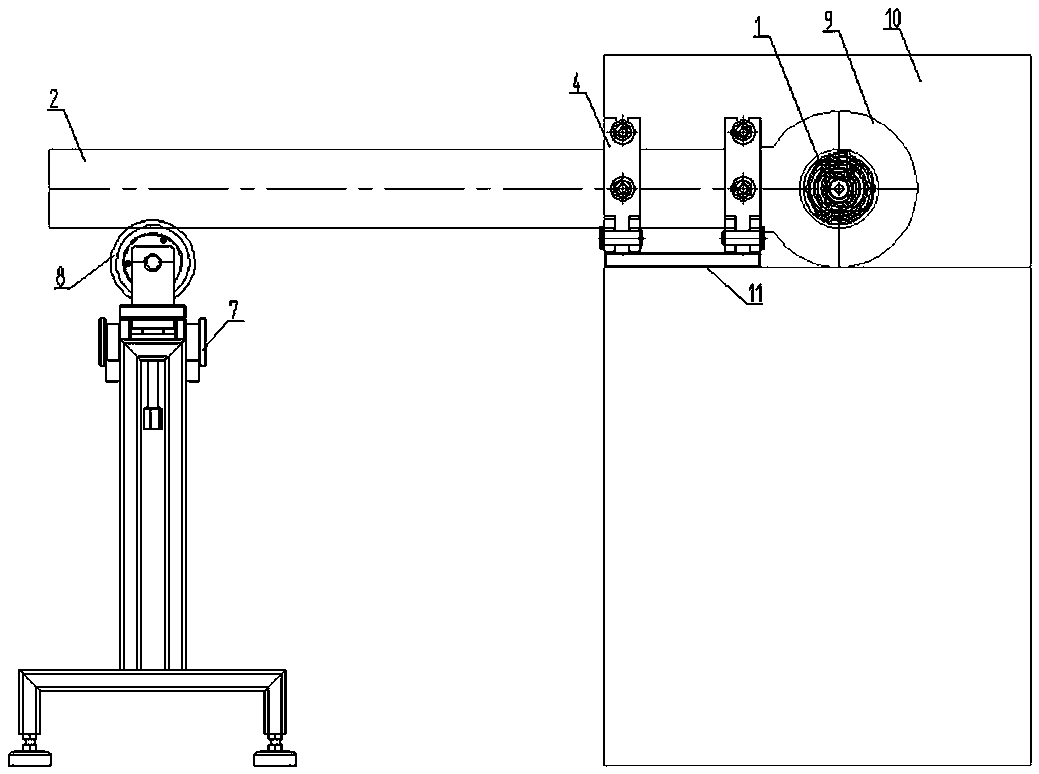 Lathe boring device for machining piston rod end opening or lug ring