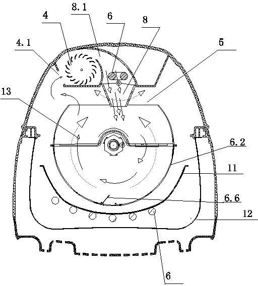 Forward and reverse rotation frying pan and use method thereof