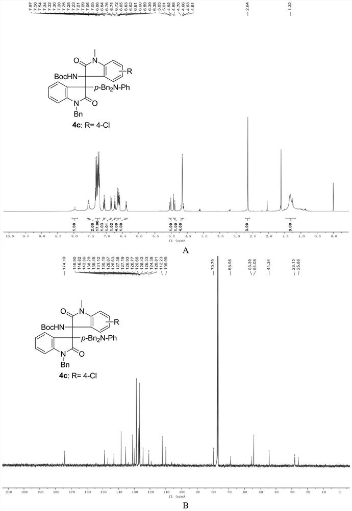 3-aryl-3'-aminobiquaternary carbon bisoxindole compound and its synthesis method and application