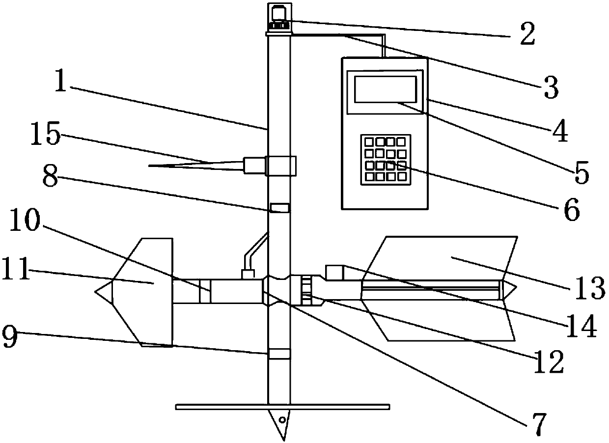 Riverway water flow velocity monitoring device