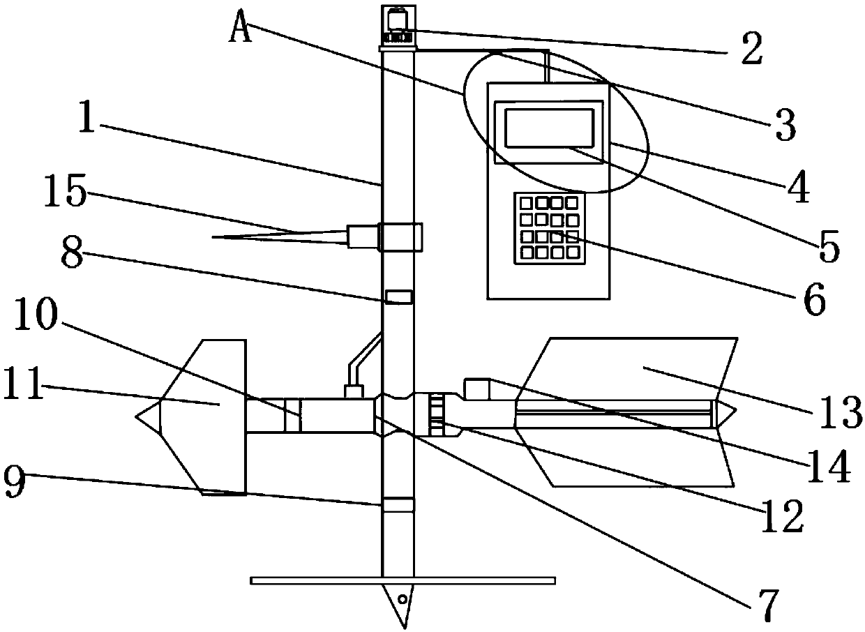 Riverway water flow velocity monitoring device