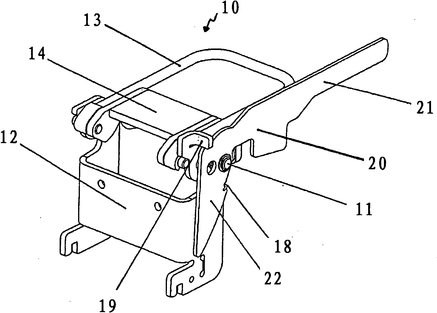 Locking device for a battery block of ground transportation vehicle