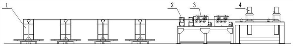 An automatic production line for cutting copper rods