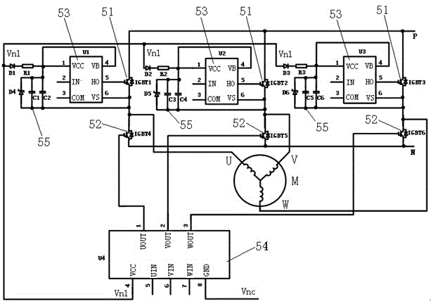 Detection method for line breakage of motor power line in three-phase AC servo drive system