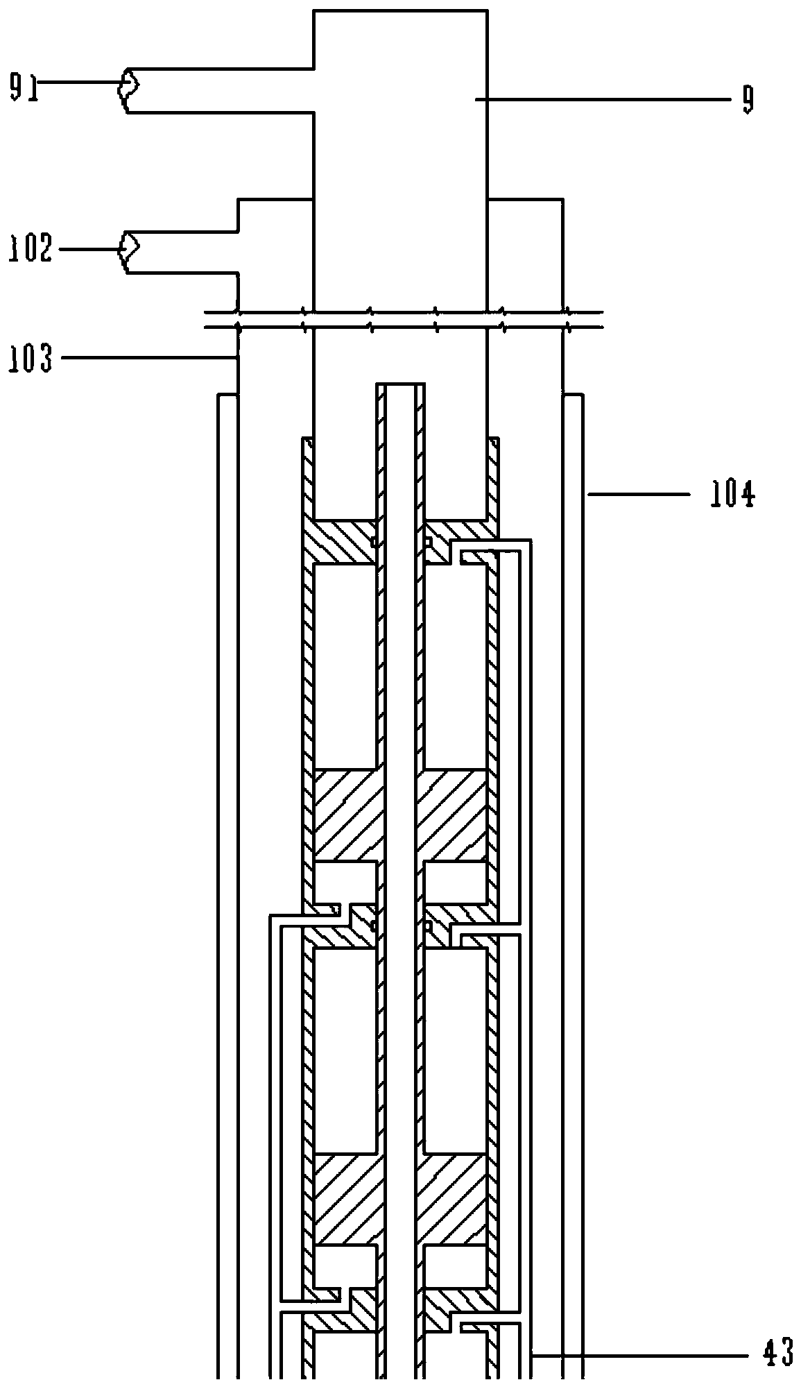 Improved device based on gas well pressure self-pumping pump