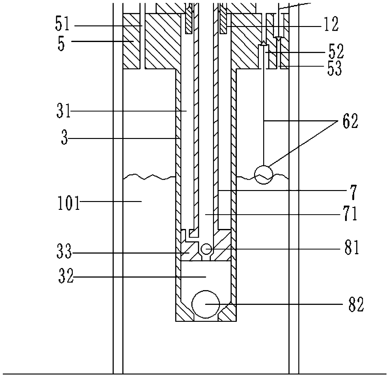 Improved device based on gas well pressure self-pumping pump