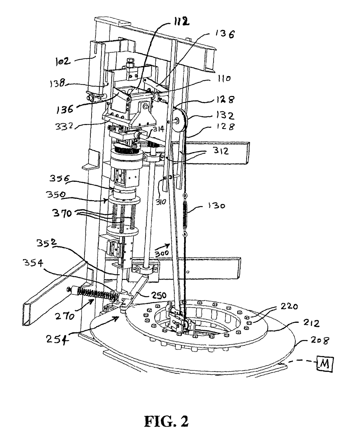 Adjustable testing apparatus for an orthopaedic specimen such as a knee implant prosthesis