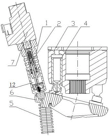 Compact swash plate type electric proportional axial plunger pump and control method thereof