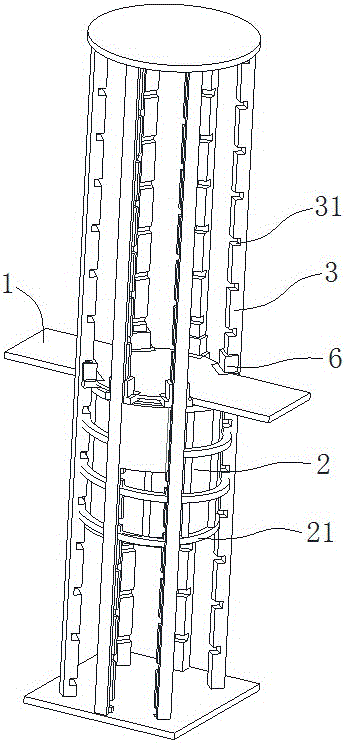Spiral vertical lifting mechanism