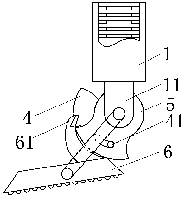 Lossless fixing chassis device for tripod tiptoes