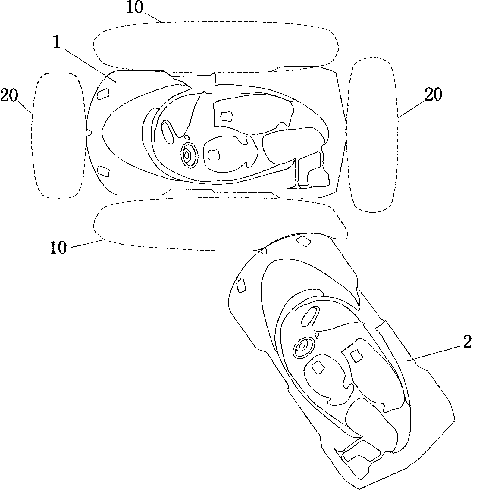 External active anti-collision automobile buffer gasbags