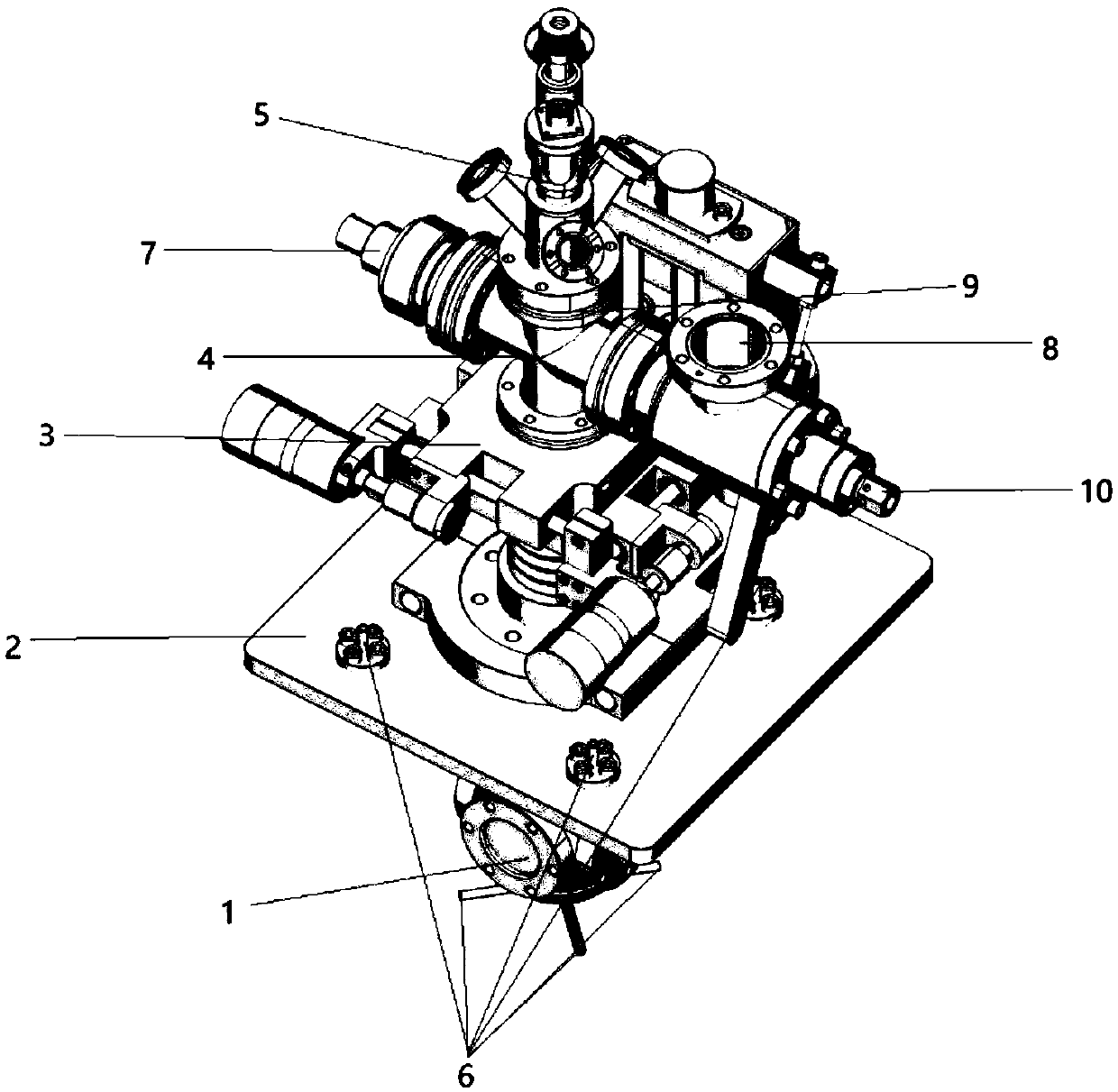 Temperature-controllable infrared in-situ reaction tank based on high vacuum condition from low temperature to high temperature