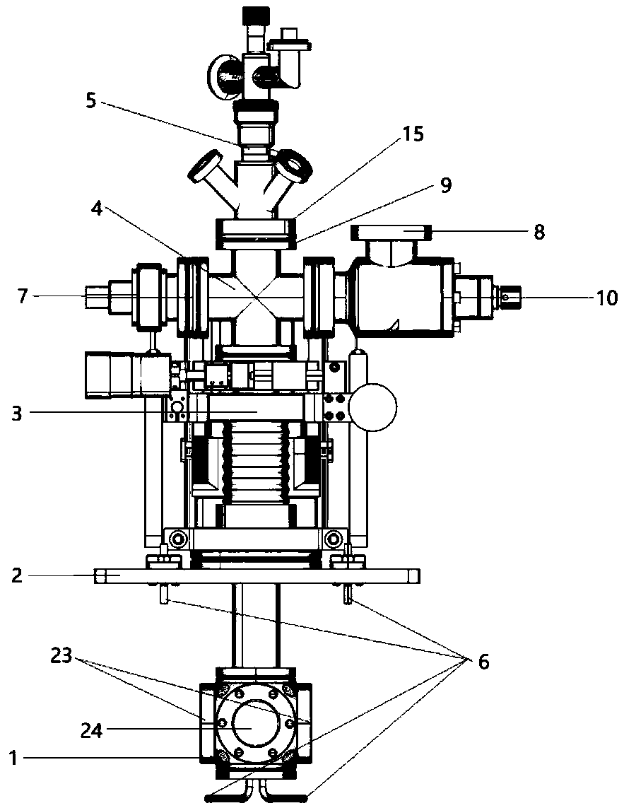 Temperature-controllable infrared in-situ reaction tank based on high vacuum condition from low temperature to high temperature