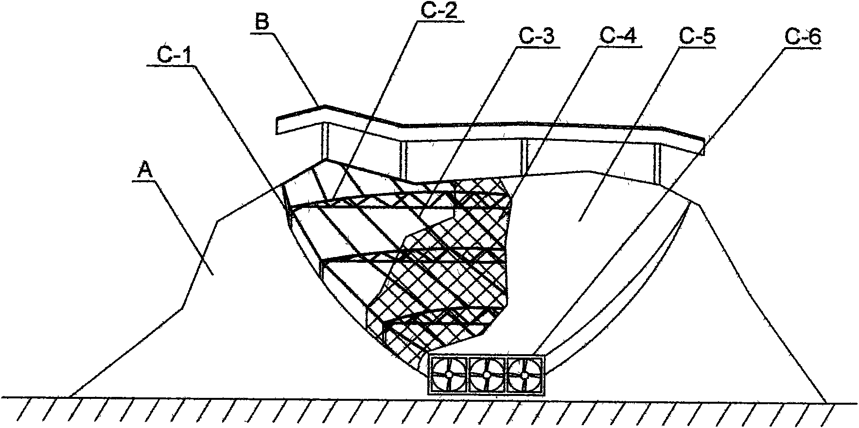Wind power generation principle and facility of mountain massif jet injector