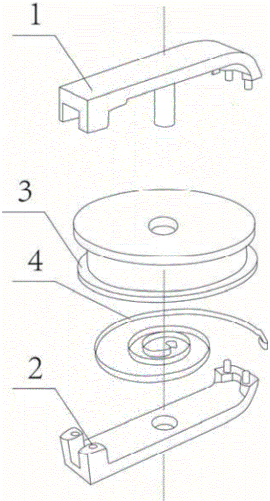 Coil spring take-up/paying off device for fishing