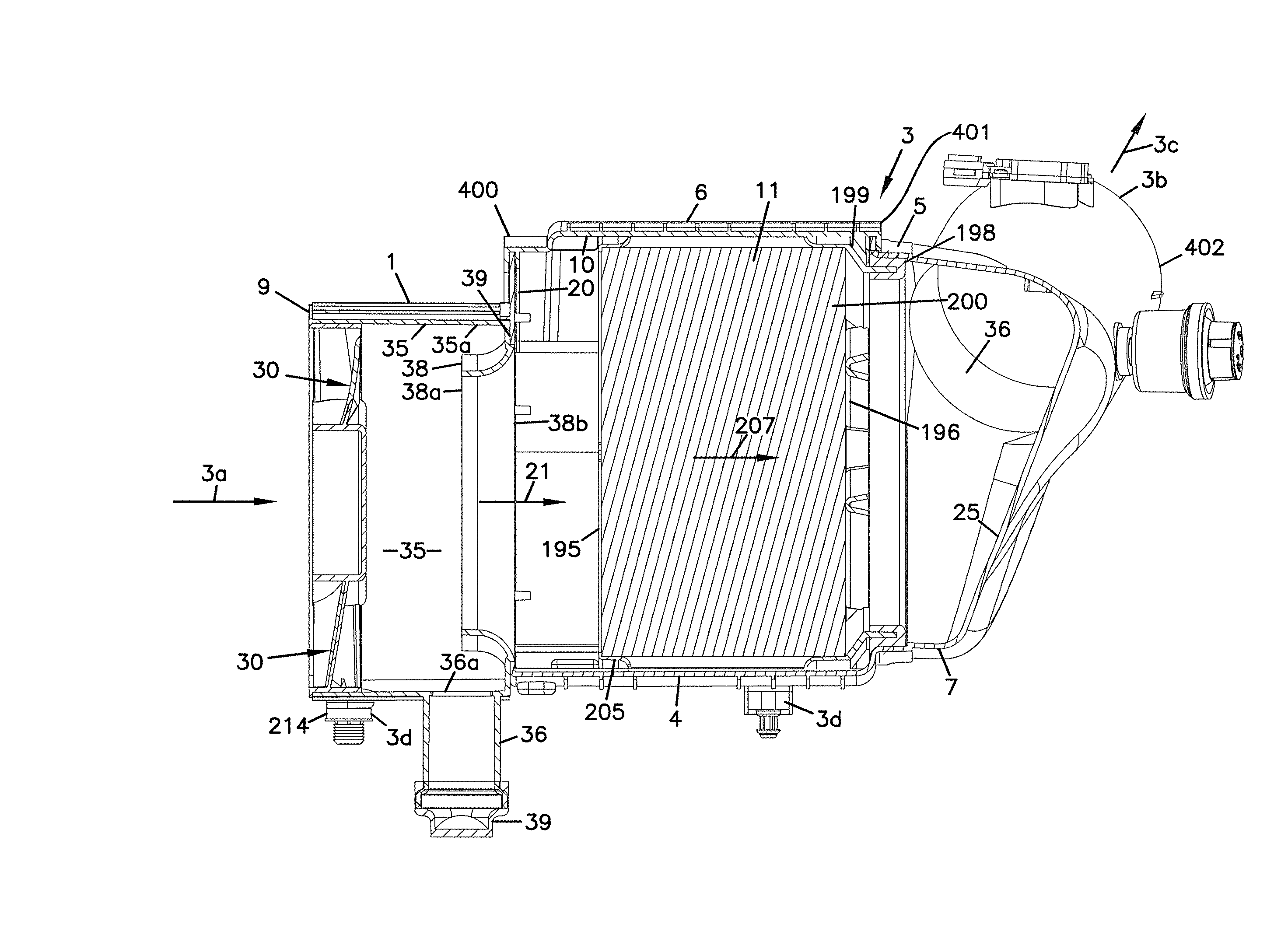 Precleaner arrangement for use in air filtration; method; and, air cleaner using same