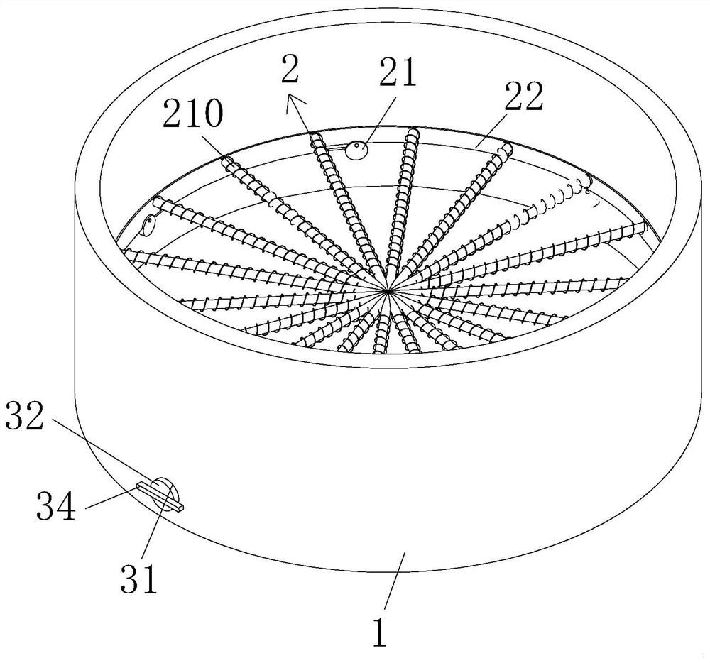 A basin-shaped household mop cleaning device capable of cleaning hair