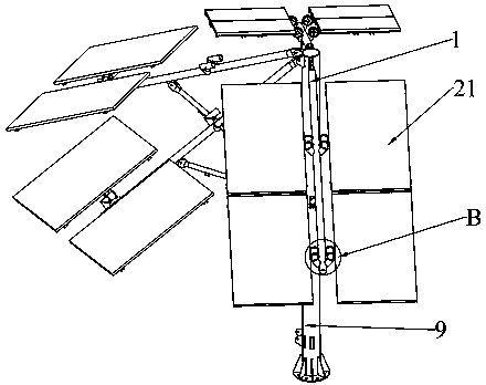 Retractable tree-shaped photovoltaic module and use method thereof