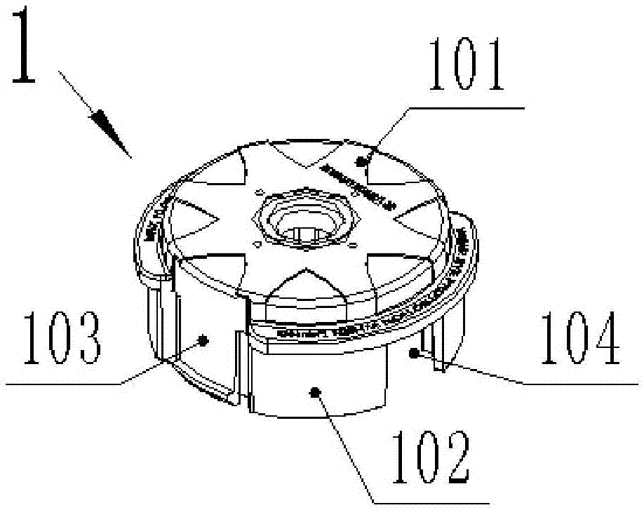 Connecting structure and grass trimmer head device