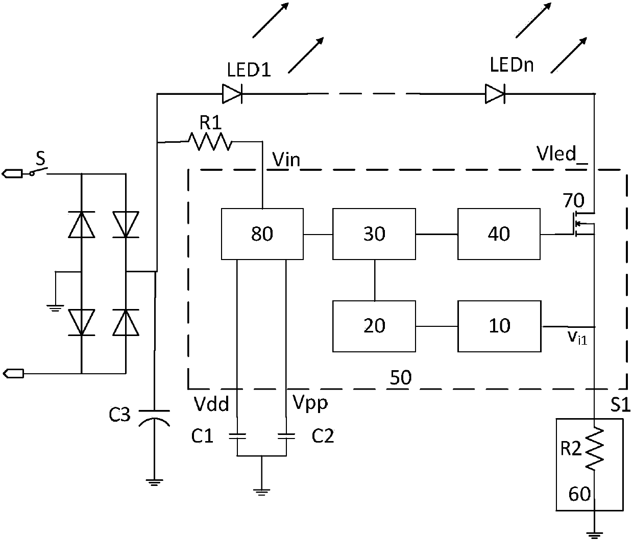 A led dimming chip