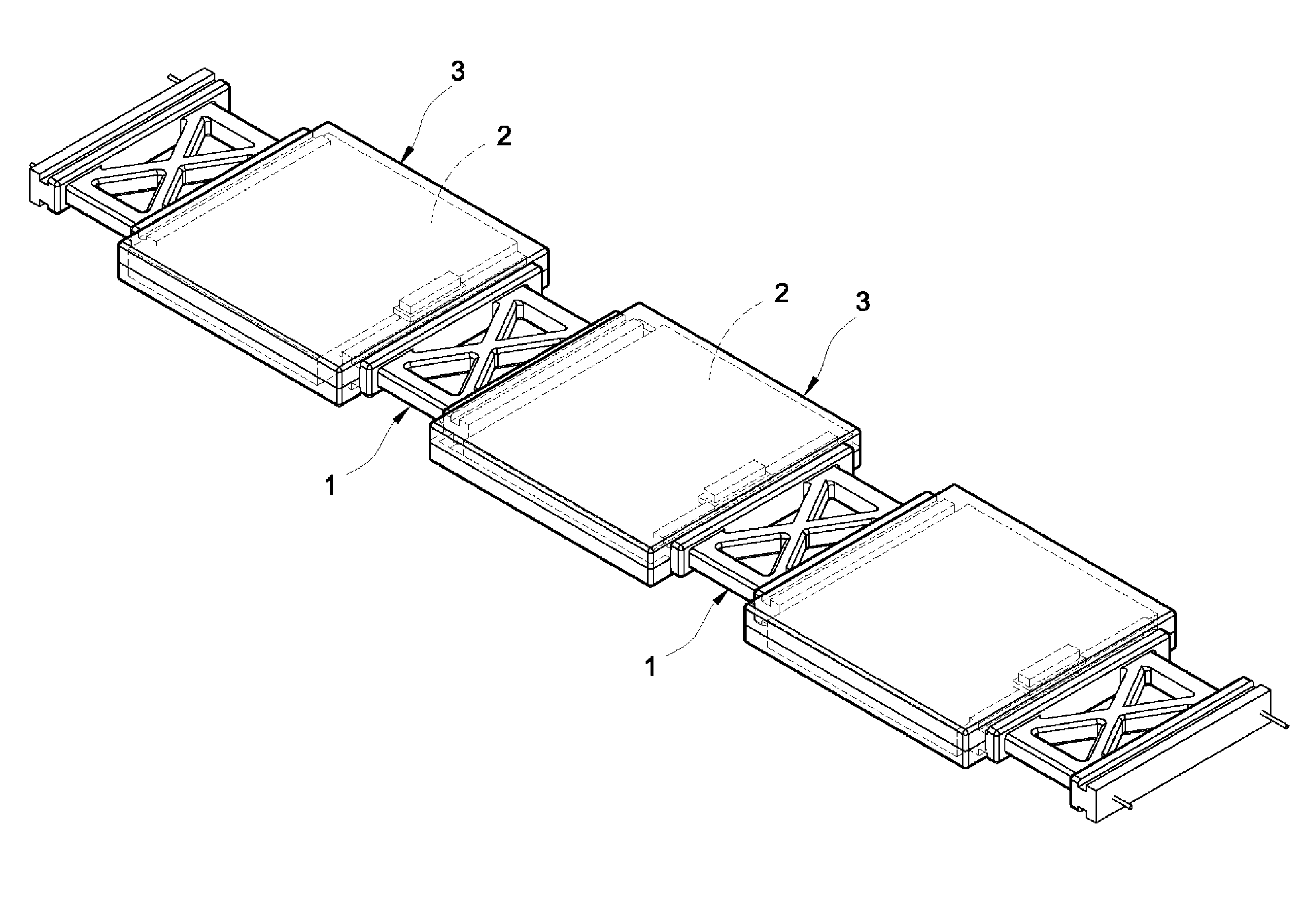 Flexible cascade unit for cascading electrical elements and device thereof