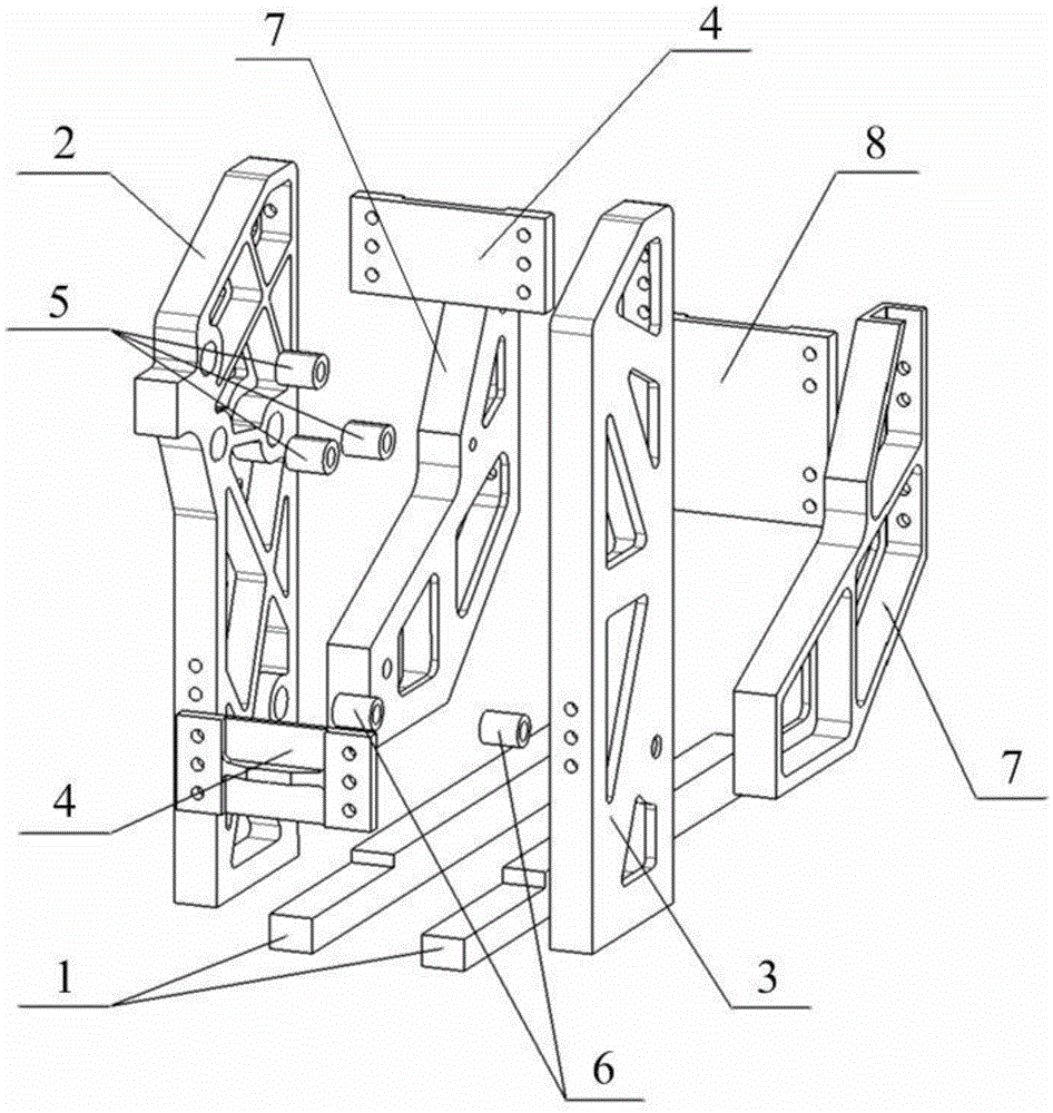 Horizontal test device for reliability test of aircraft landing gear door up lock