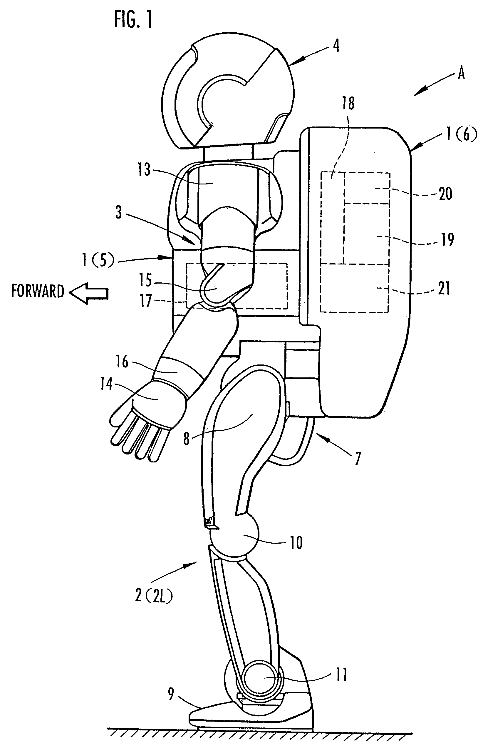 Remote control device of bipedal mobile robot
