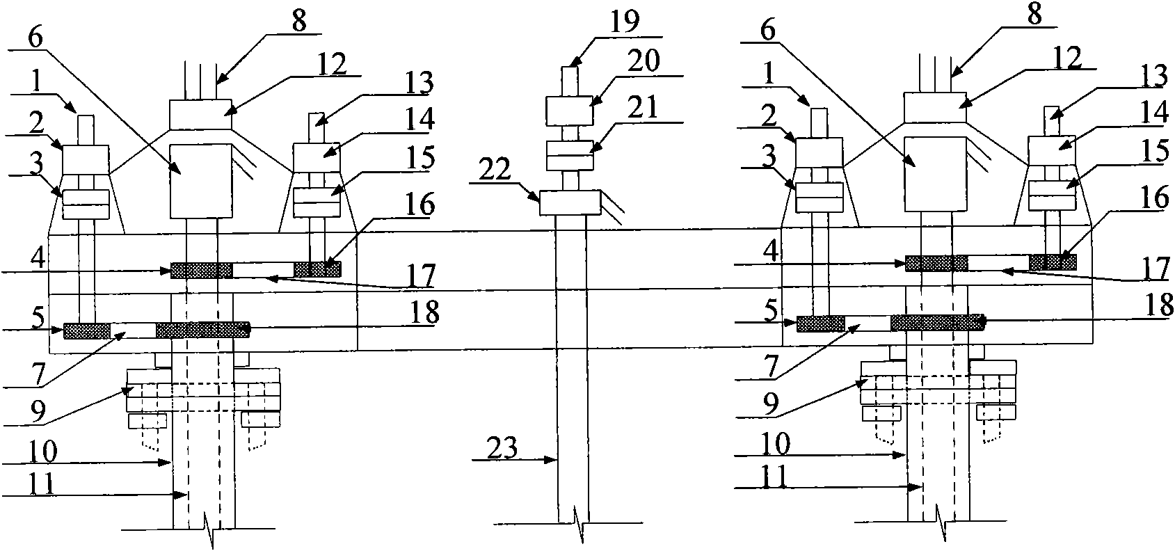 Two-way stirring based SMW construction method and tri-axial stirring equipment