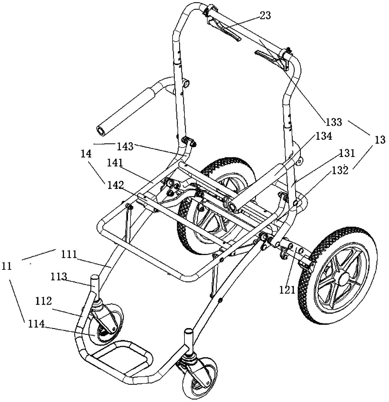 Wheelchair with simple structure and easy operation and working method thereof