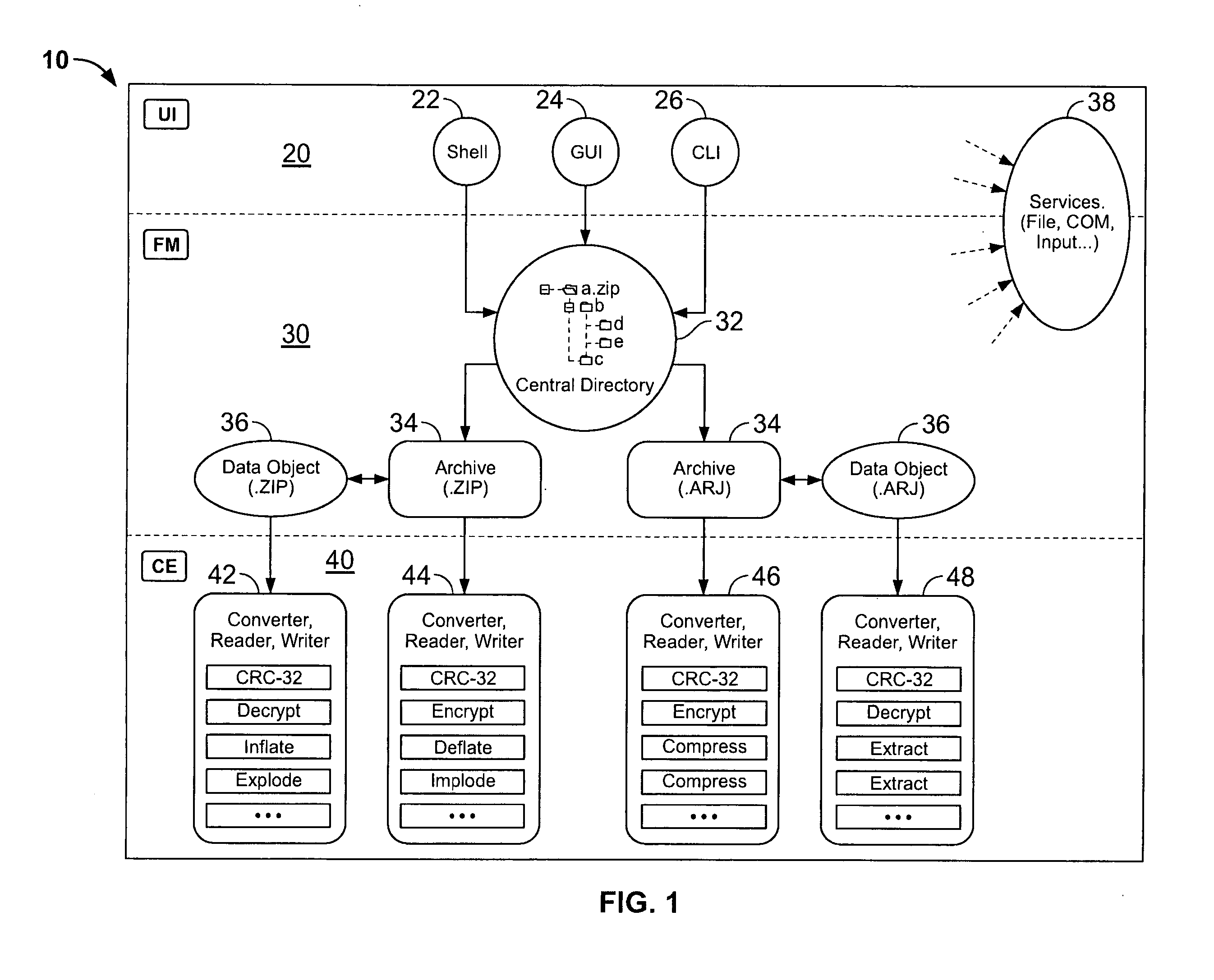 System and method for manipulating and managing computer archive files