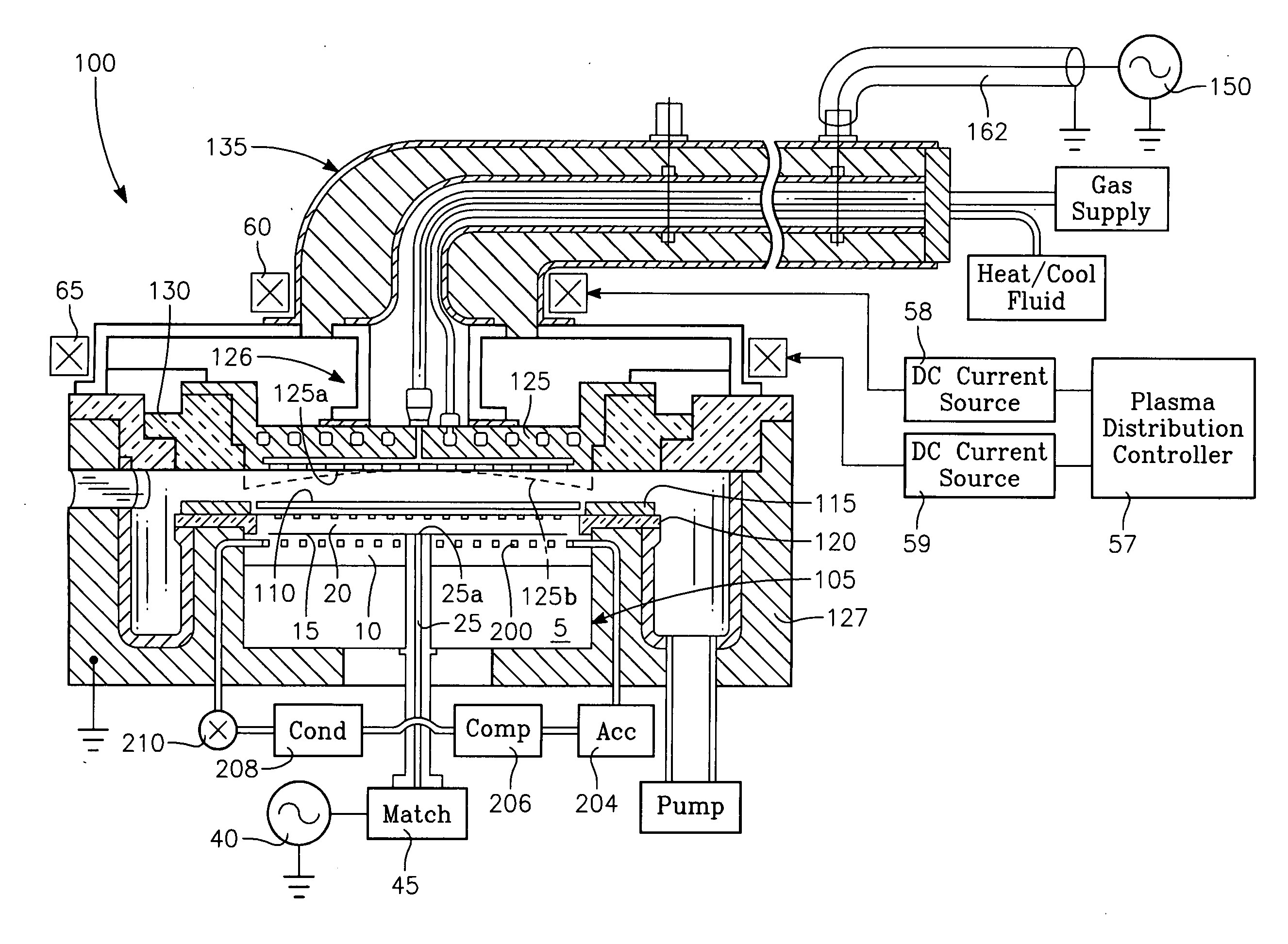 Plasma reactor with a multiple zone thermal control feed forward control apparatus