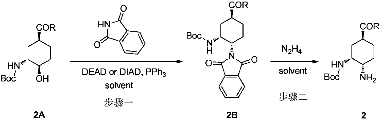 Preparation method and intermediate of chiral diamine compound
