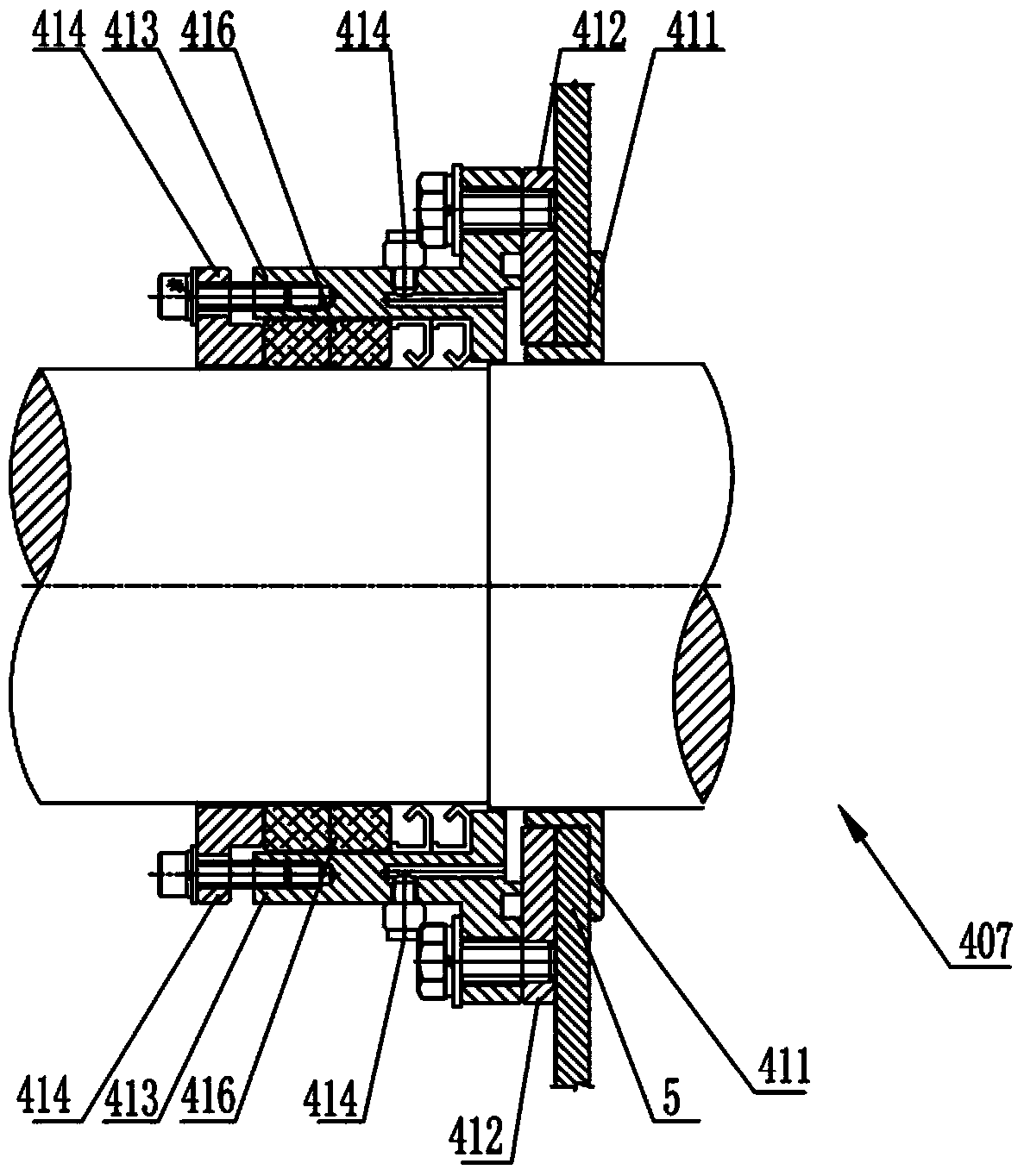 Horizontal colter vacuum drying and mixing machine