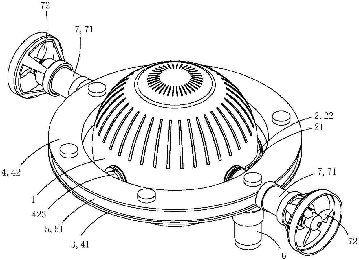 Underwater robot that can change the direction of power drive