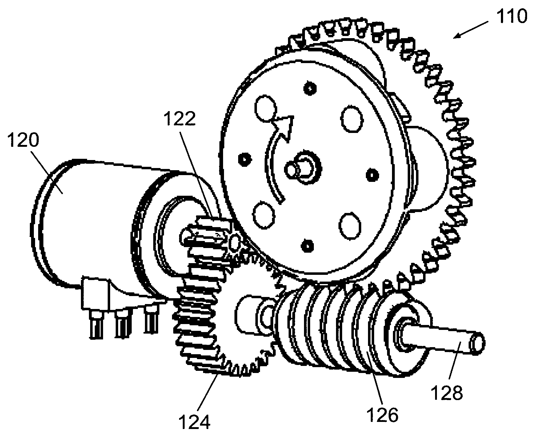 Portable infusion device with reduced level of operational noise