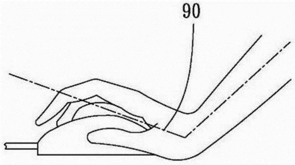 Attached finger pointing control element