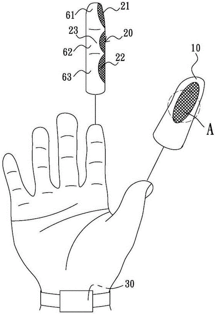 Attached finger pointing control element